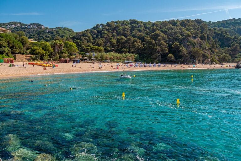 Het strand van Camping Cala Canyelles costa brava