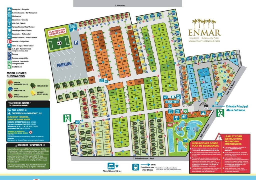 Plattegrond en kaart Camping Enmar