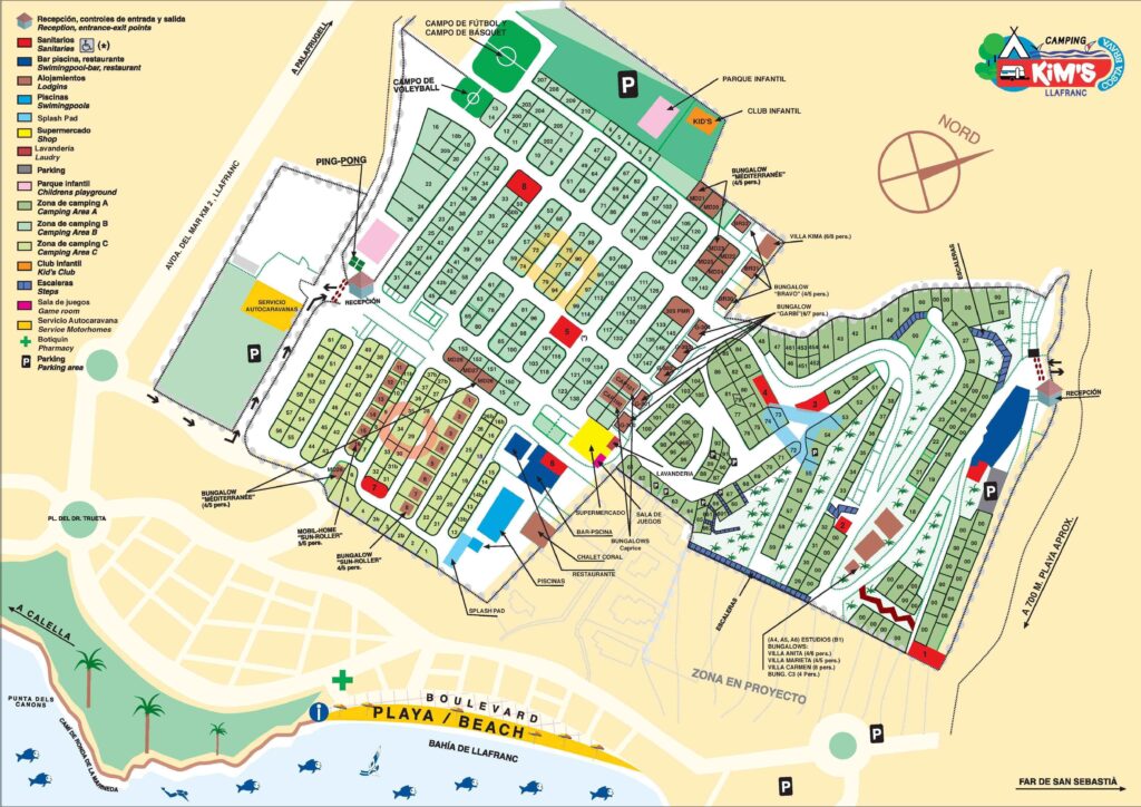 Plattegrond en kaart Camping Kim's