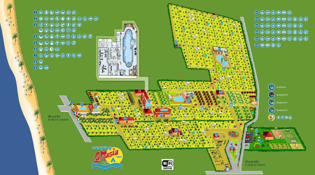 Plattegrond en kaart Camping La Masia