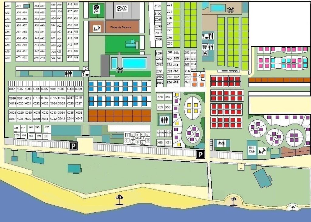 Plattegrond en kaart Camping Resort Els Pins