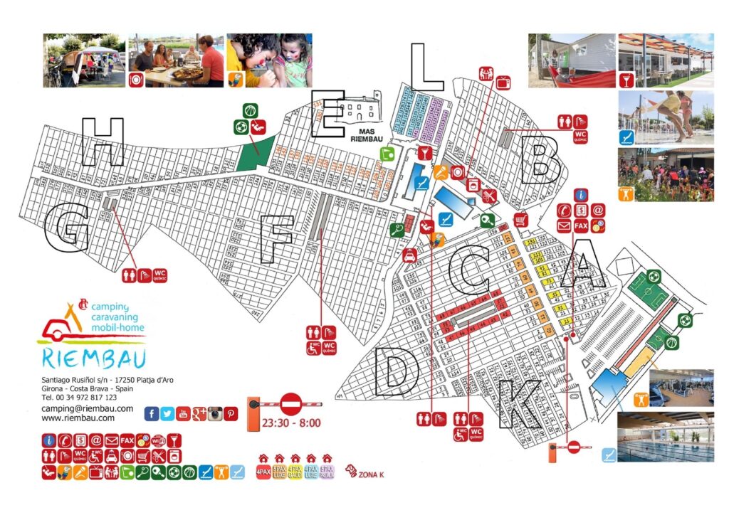 Plattegrond en kaart Camping Riembau