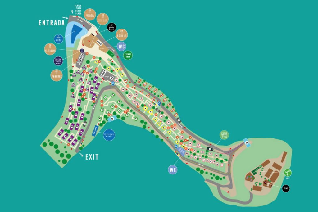 Plattegrond en kaart Camping Talaia Plaza Ecoresort