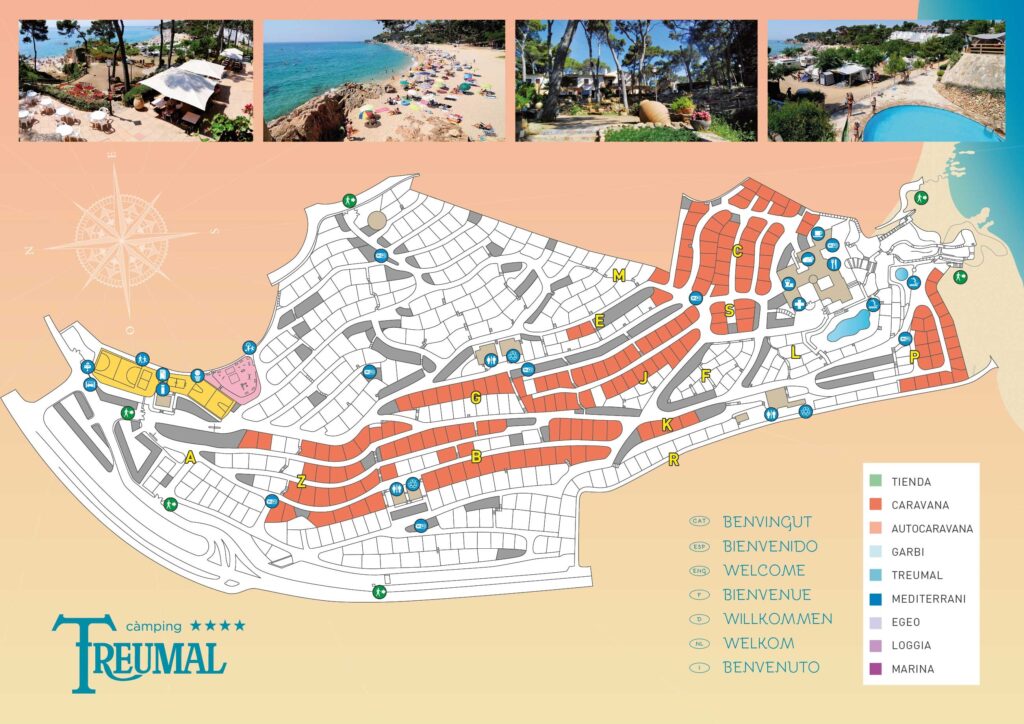 Plattegrond en kaart Camping Treumal