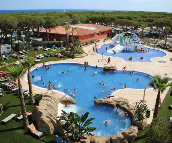 Camping Bella Terra bovenaanzicht van de camping